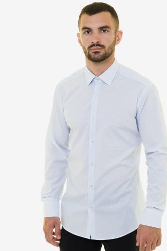 The Bostonians ανδρικό πουκάμισο με μικροσχέδιο Slim fit - ACP1662 Denim Blue Ανοιχτό 44
